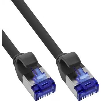 INLINE B-74902S 90 darabos csomag Slim Cat.6A S/FTP LSZH patchkábel, 2 m, fekete