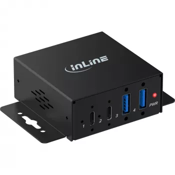 InLine USB 3.2 ipari hub, 4 portos, 2x USB-A, 2x USB-C (35396H)