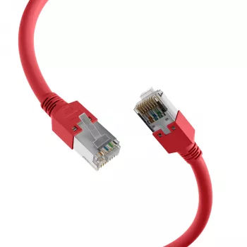 EFB Elektronik K2793.0,50 RJ45 crossover patch kábel Cat.5e SF/UTP, Hirose TM11, Draka UC300, 0,5 m, piros