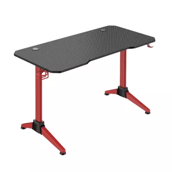 LogiLink gaming asztal 120x60 cm RGB piros keret