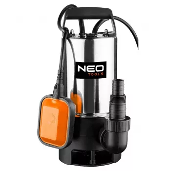 NEO TOOLS merülőszivattyú szennyvízhez 900W, 13000 L/h, 8m szállítómagasság, rozsdamentes acél