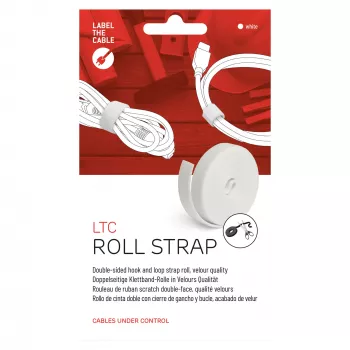 LABEL THE CABLE LTC PRO tekercs, kétoldalas tépőzár tekercs, 25 m fehér