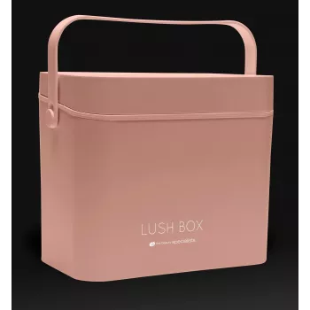 Rio CSBL-EU/1,1 kozmetikai táska Large Lush Box – alumínium beauty box kihajtható rekeszekkel és zárható kapcsokkal, fekete