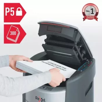 Rexel ShredMax AutoFeed+ 300M mikrovágású iratmegsemmisítő P-5, 300 lap automatikus adagolás, 25L tartály