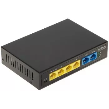 POE Switch GTX-A1-06-42-V2, 4-portos Fast Ethernet nem menedzselt PoE+ hálózati switch