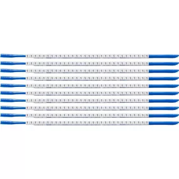 Brady SCN-07-1 klipszes hüvely kábeljelölő, felirat 1, fehér, 1,9-2,4 mm kábelátmérőhöz, 300 darab