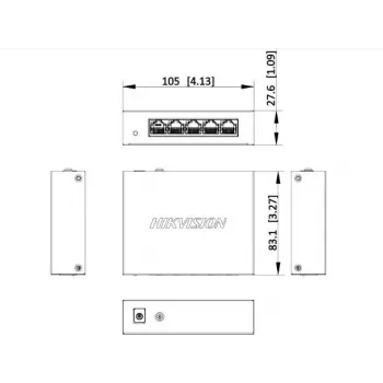 Hikvision DS-3E0505-O 5-portos Gigabit asztali switch