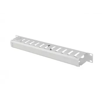 Lanberg 19 inch 1U kábelmenedzsment fedéllel Type-A szürke