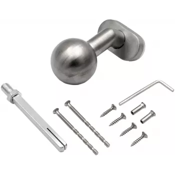 PSG 63.410 Fixed Round Stainless Steel Door Knob with Oval Escutcheon