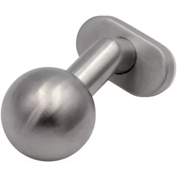 PSG 63.410 Fixed Round Stainless Steel Door Knob with Oval Escutcheon