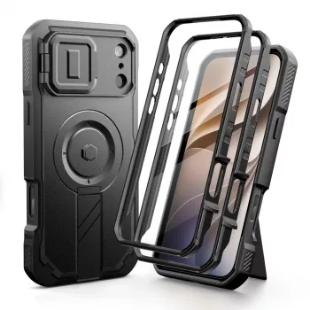 TECH-PROTECT Kevlar MagSafe 2 darabos szett tok iPhone 17 Pro Max / 18 Pro Max készülékhez - fekete