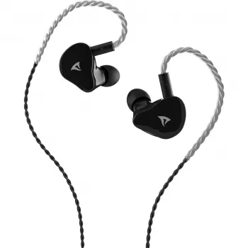 Sharkoon Stealthbite IEM in-ear gamer headset levehető kengyelmikrofonnal, USB-C/USB-A/3,5 mm, fekete