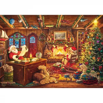 Schmidt Spiele Thomas Kinkade Studios: Santa Checks the Wishlist 1000 darabos kirakó