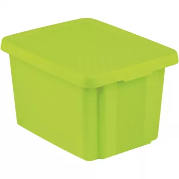 CURVER Essentials 26L Storage Box with Lid, Green, 44 x 34 x 27 cm