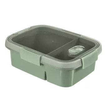 CURVER Smart Eco To Go Dual téglalap alakú ételtartó 0,9L (0,6L + 0,3L) Soft Green