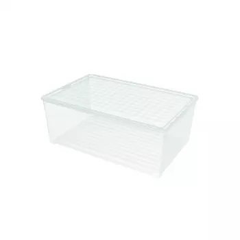 CURVER doboz fedéllel Textilbox 45L 59,6x39,4x23cm átlátszó