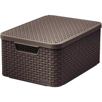 CURVER Style M tárolódoboz fedéllel 39,3x29,3x18,7 cm sötétbarna
