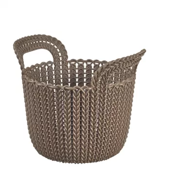 CURVER Knit XS kerek kosár 3L 23x19x19 cm barna