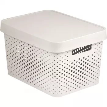 CURVER Recycled Infinity 17L tárolódoboz fehér 36x27x22cm