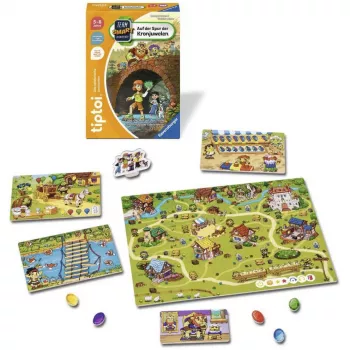 Ravensburger tiptoi Team SMART nyomoz: A koronaékszerek nyomában – interaktív detektív társasjáték gyerekeknek 6-10 éves korig, 1-4 játékos, német nyelvű, tiptoi toll szükséges