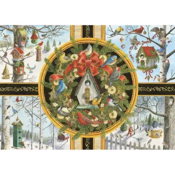 Ravensburger Nagy elemű kirakó énekesmadarak télen (500 darab)