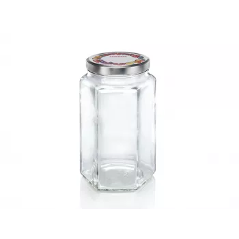 LEIFHEIT hatszögletű üvegedény 1700 ml