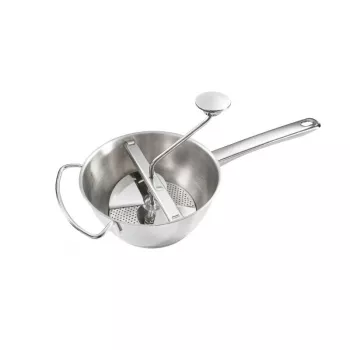 LEIFHEIT ComfortLine Passiermühle passzírozó 20 cm, nemesacél, 3 szita, kézi, ezüst/fekete