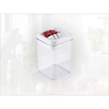 LEIFHEIT Fresh&Easy frissentartó doboz 800ml, légmentes, egymásra rakható, BPA-mentes, átlátszó fehér/zöld fedéllel