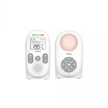 Chillax CB260 DECT digitális audio bébiőr beszélgetőfunkcióval, hőmérséklet-érzékelővel, éjszakai fénnyel, altatódalokkal és rezgésriasztással – fehér