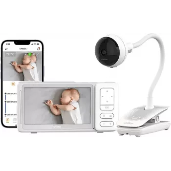 Chillax DM688 videós bébiőr 2,8 inch-os színes kijelzővel, 2,4 GHz FHSS, 300 m hatótávolság, kétirányú hangátvitel, hőmérséklet-érzékelő, altatódalok, fehér