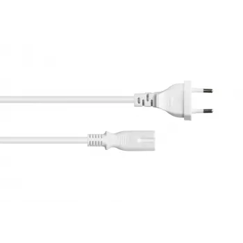Kabelmeister Euro tápkábel CEE 7/16 IEC C7-re fehér 0,5m 0,75mm²