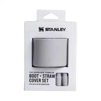 STANLEY 2 védőtokból és szívószál sapkából álló készlet 0,89L/0,59L The Quencher Boot + Straw Topper termosz pohárhoz, világosszürke