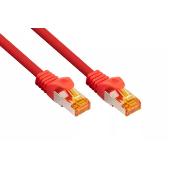KABELMEISTER Cat.7 S/FTP patchkábel, RJ45, TPE köpeny, halogénmentes, piros, 7,5m