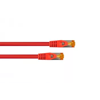 KABELMEISTER Cat.7 S/FTP patchkábel, RJ45, TPE köpeny, halogénmentes, piros, 7,5m