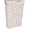 CURVER Style 40L szennyeskosár rattán hatással, krém, 44,8 x 26,5 x 61,5 cm
