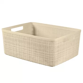 Curver Jute kosár M 12L 36x28x15cm krém