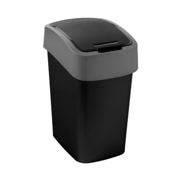 CURVER Flip Bin 9L szemetes fekete/ezüst