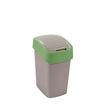 Curver Flip Bin Waste Bin 25L, Silver/Green