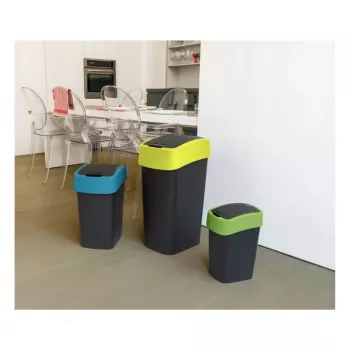 Curver Flip Bin 25L Waste Bin Black/Green