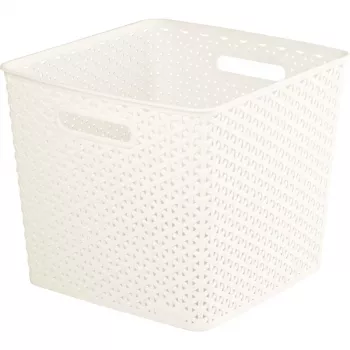 CURVER My Style négyzet alakú tárolókosár 25L krém