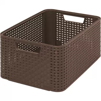 Curver Style Box M 38,6 x 28,7 x 17 cm sötétbarna tárolódoboz fedéllel