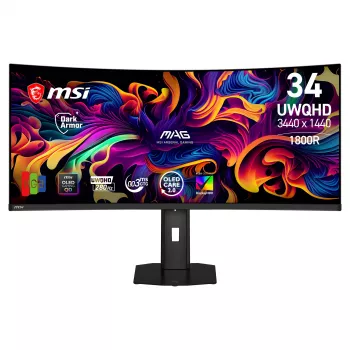 MSI 34 inch QD-OLED UWQHD 280Hz ívelt gamer monitor (9S6-3DE39T-003)