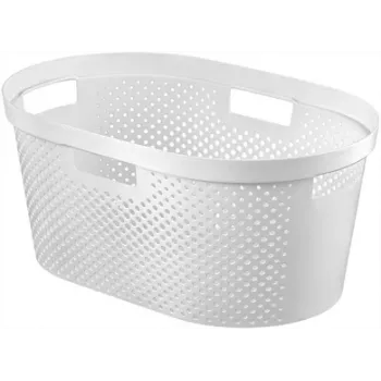 CURVER Infinity Recycled Laundry Basket 40L 59x39x27cm White