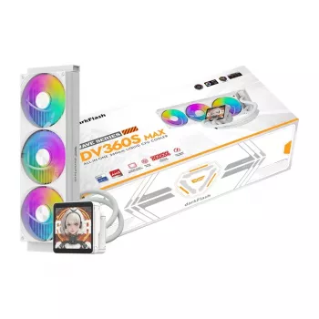 DarkFlash DV360S MAX fehér 360 mm ARGB AIO folyadékhűtő processzorhűtő