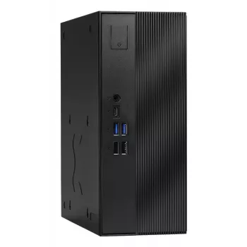 ASRock DeskSlim X600 barebone Mini-PC, AMD AM5 foglalat, DDR5 SO-DIMM, PCIe Gen5 M.2, 2,5GbE, RAM/tárhely/OS nélkül, fekete