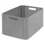 CURVER Style L tárolódoboz 43,6 x 32,6 x 23 cm világosszürke rattánhatás 33L