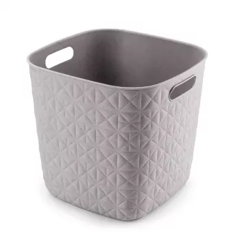 CURVER Softex négyzet alakú tárolókosár 15L krétfehér 27,9x27,9x26,9cm