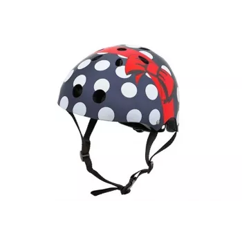 Hornit Polka Dot gyerek kerékpáros sisak 48-53cm LED-világítással