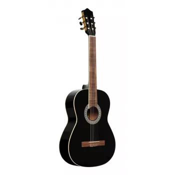 Stagg SCL60 BLK koncertgitár 4/4 lucfenyő tető fekete magasfényű