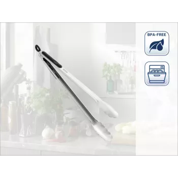 LEIFHEIT konyhai és grillező csipesz 41cm rozsdamentes acél zárószerkezettel